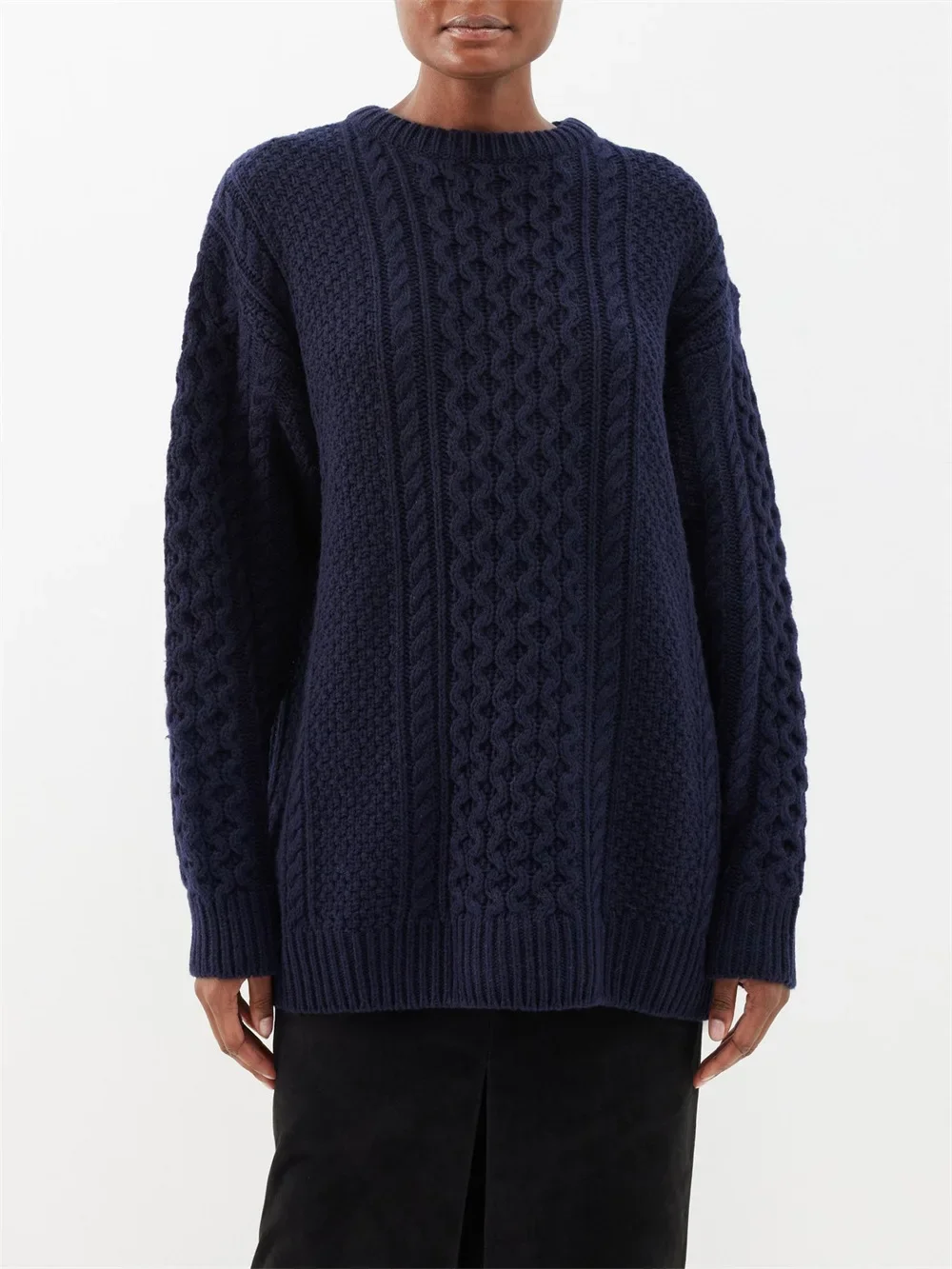 2- Color Twisted Sweater for Women Round Neck Long Sleeve Autumn Winter Casual Knitted Pullover
2- Color Twisted Sweater for Women Round Neck Long Sleeve Autumn Winter Casual Knitted Pullover