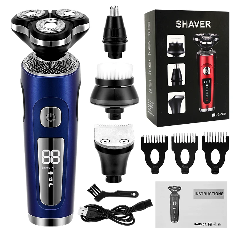 4 in 1 Electric Shaver 3D Floating Cutters USB Fast Charge Shaving Razor Machine for Men Blades Portable Beard Trimmer Clipper
4 in 1 Electric Shaver 3D Floating Cutters USB Fast Charge Shaving Razor Machine for Men Blades Portable Beard Trimmer Clipper