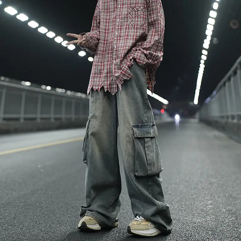 American Street Men and Women Hip Hop Personalized Workwear Retro Jeans Spring and Autumn Loose Straight Leg Casual Pants y2k
American Street Men and Women Hip Hop Personalized Workwear Retro Jeans Spring and Autumn Loose Straight Leg Casual Pants y2k