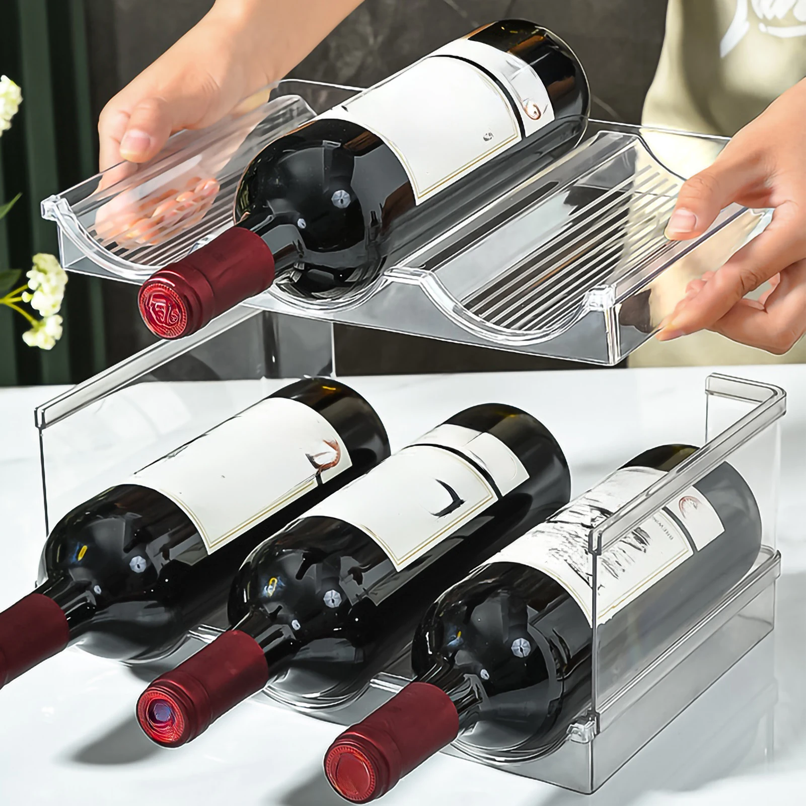 2/3/4 Layer Water Bottle Clear Storage Rack Stackable Wine Bottle Holder Cup Organizer for Kitchen Cabinet Countertop Fridge
2/3/4 Layer Water Bottle Clear Storage Rack Stackable Wine Bottle Holder Cup Organizer for Kitchen Cabinet Countertop Fridge