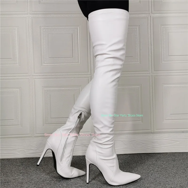 Classic Woman Elasticity Stiletto High Heels Pointed Toe Shoes Over The Knee Side Zipper Long Boots Shoes
Classic Woman Elasticity Stiletto High Heels Pointed Toe Shoes Over The Knee Side Zipper Long Boots Shoes