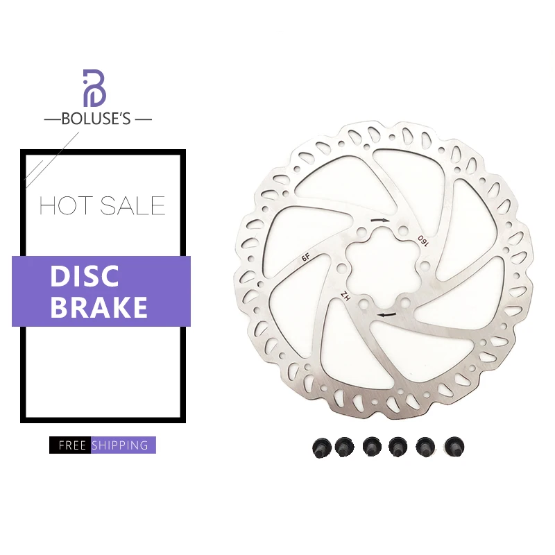 Electric Bike Disc Brake 160mm Rotor 6-nail Stainless Stee Disc Electric Bicycle Brake Pads Stainless Steel Rotor With Screws
Electric Bike Disc Brake 160mm Rotor 6-nail Stainless Stee Disc Electric Bicycle Brake Pads Stainless Steel Rotor With Screws