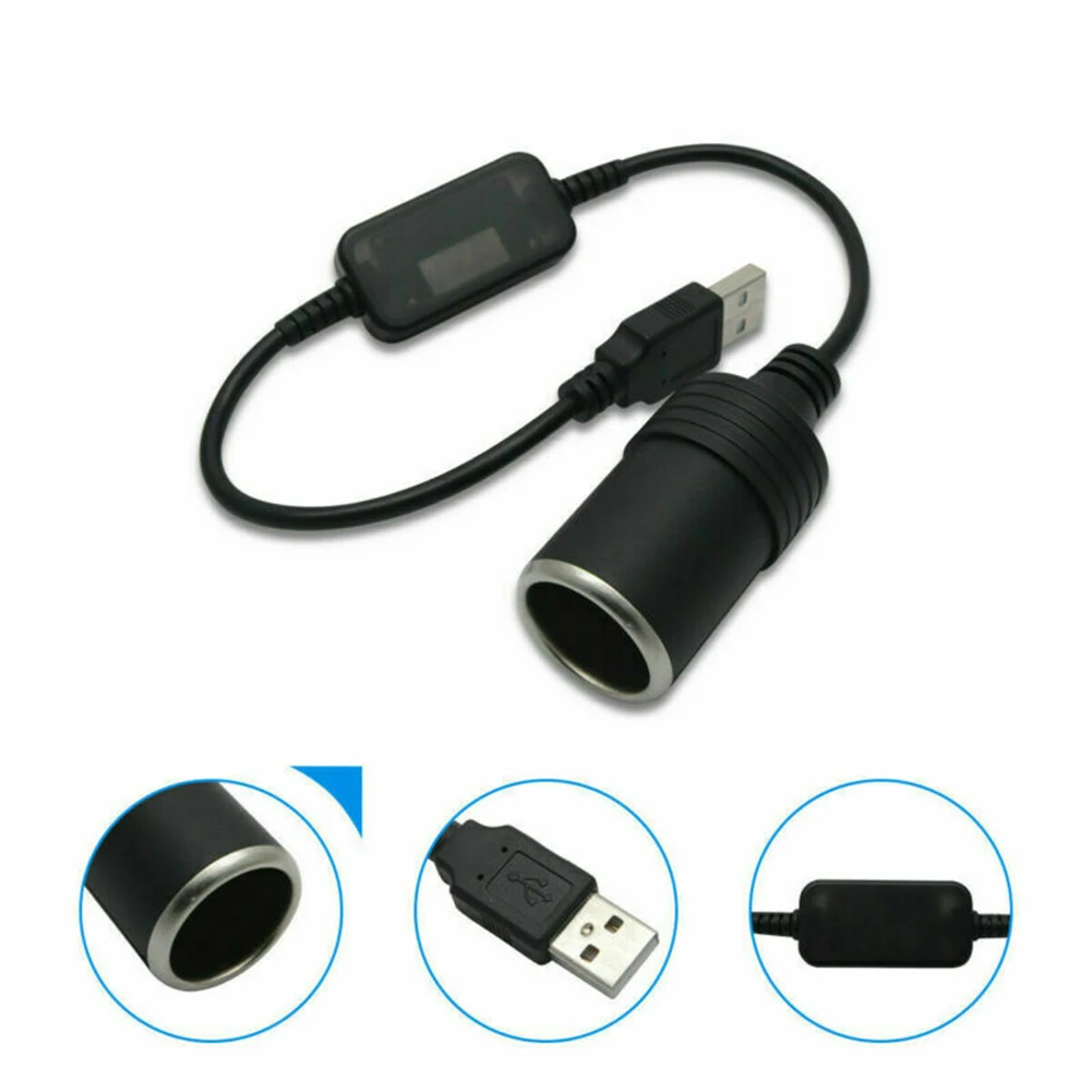 USB A Male To 12V Car Cigare Lighter Socket Female Converter Adapter Cable Rt For Driving Recorder, Car Charger And Other Automo
USB A Male To 12V Car Cigare Lighter Socket Female Converter Adapter Cable Rt For Driving Recorder, Car Charger And Other Automo
