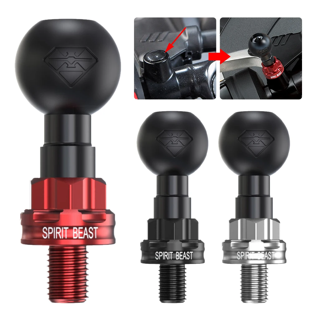 for MTB RAM Mount Handlebar M8/M10 Ball Head Adapter 1-Inch Ball Mount Base Aluminum Alloy for Honda Kawasaki Suzuki BMW Yamaha
for MTB RAM Mount Handlebar M8/M10 Ball Head Adapter 1-Inch Ball Mount Base Aluminum Alloy for Honda Kawasaki Suzuki BMW Yamaha