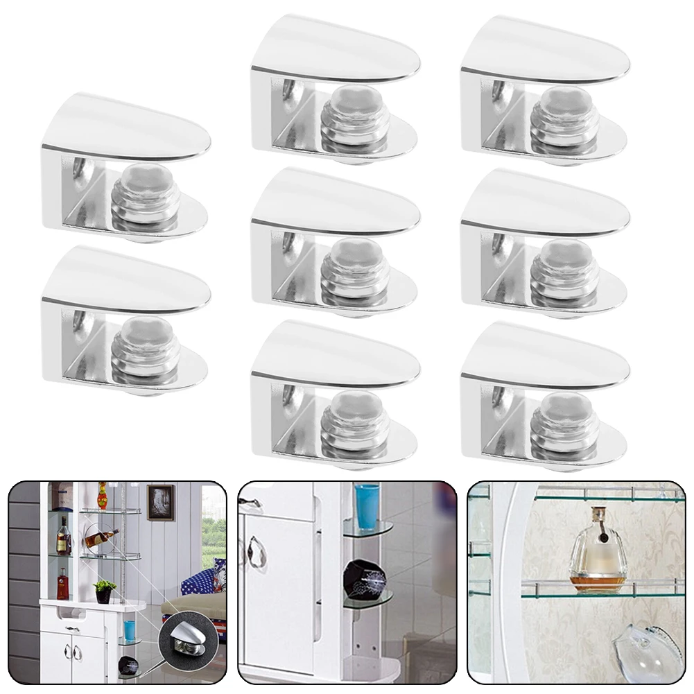 8pcs Glass Shelf Brackets Adjustable Zinc-Alloy Glass Clip Shelf Clamp Holder Flat Back Mount Holder For Partition Board Desk
8pcs Glass Shelf Brackets Adjustable Zinc-Alloy Glass Clip Shelf Clamp Holder Flat Back Mount Holder For Partition Board Desk