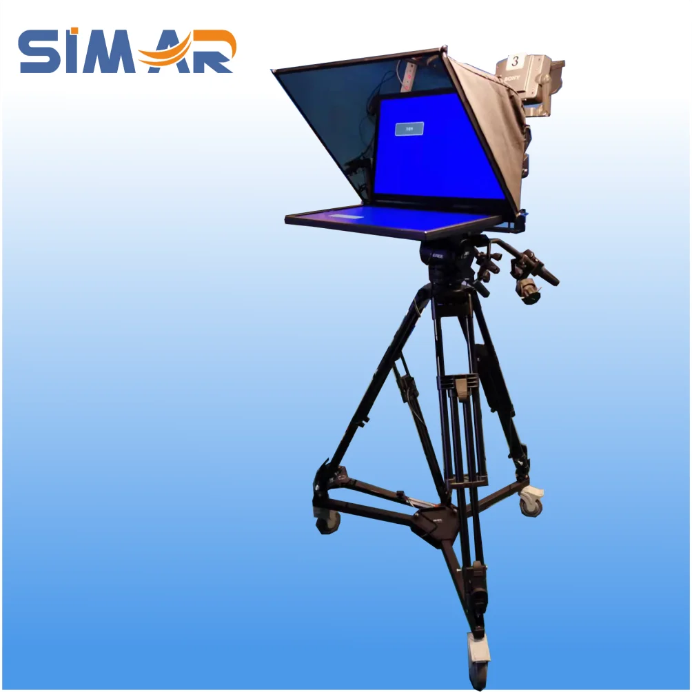 Simar 24" inch Wireless remoter Self-reversing flip Professional prompter Studio Teleprompter for video camera recording
Simar 24" inch Wireless remoter Self-reversing flip Professional prompter Studio Teleprompter for video camera recording