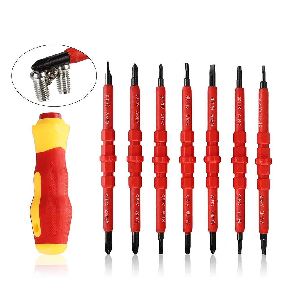 8 Pcs Hand Screwdriver Multi-purpose Electricians Screwdriver Bit 16cm Handle Set For Electrical Insulated Repairing Hand Tools
8 Pcs Hand Screwdriver Multi-purpose Electricians Screwdriver Bit 16cm Handle Set For Electrical Insulated Repairing Hand Tools