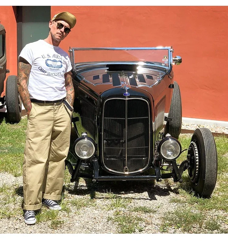 Rugged Bronson Army Chino Trousers 1942 Pattern Khakis Military Style Casual Pants 36 S5e3b02c67f014c0fa5a3a459bc0358a8D