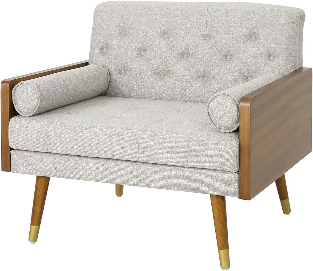 Christopher Knight Home Greta Mid Century Modern Fabric Club Chair, Beige, Dark Walnut 30.5D x 37.75W x 33H in
Christopher Knight Home Greta Mid Century Modern Fabric Club Chair, Beige, Dark Walnut 30.5D x 37.75W x 33H in