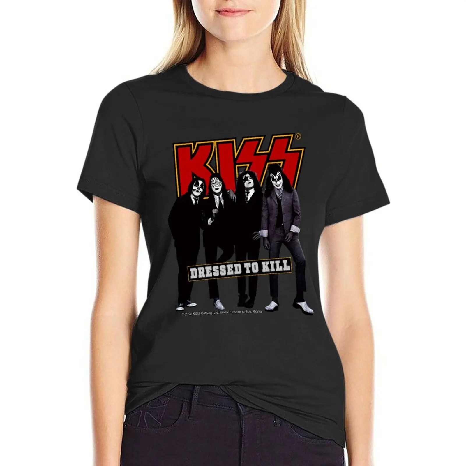 KISS the Band - Dressed to kill in Red T-shirt tops Short sleeve tee plain t shirts for Women
KISS the Band - Dressed to kill in Red T-shirt tops Short sleeve tee plain t shirts for Women