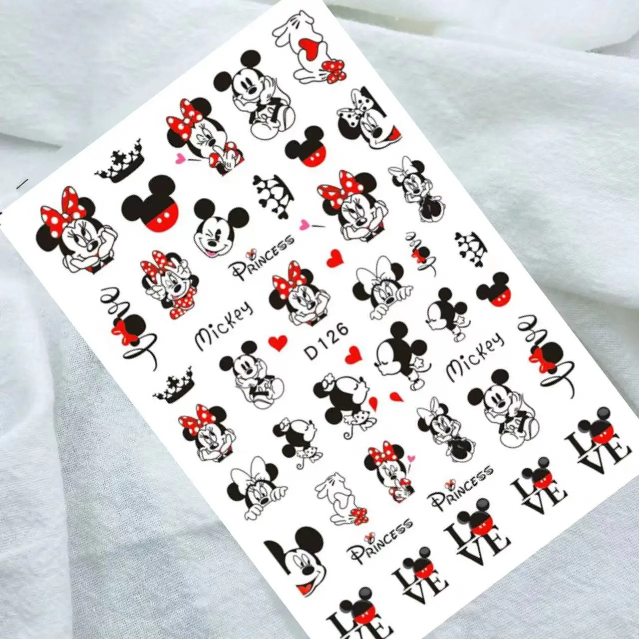 New Disney Mickey Minnie Valentine's Day Holiday Nail Stickers 3D Cartoon Animation Mickey Mouse Series DlY Stickers For Nails
New Disney Mickey Minnie Valentine's Day Holiday Nail Stickers 3D Cartoon Animation Mickey Mouse Series DlY Stickers For Nails