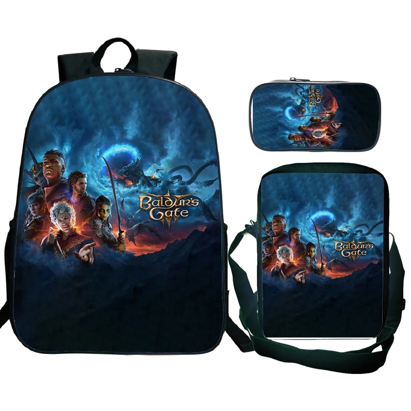 3pcs Baldur's Gate 3 Backpack with Pen Case Mind Flayer Teenagers Students School Bag Boys Girls Laptop Bags Travel Rucksa
3pcs Baldur's Gate 3 Backpack with Pen Case Mind Flayer Teenagers Students School Bag Boys Girls Laptop Bags Travel Rucksa