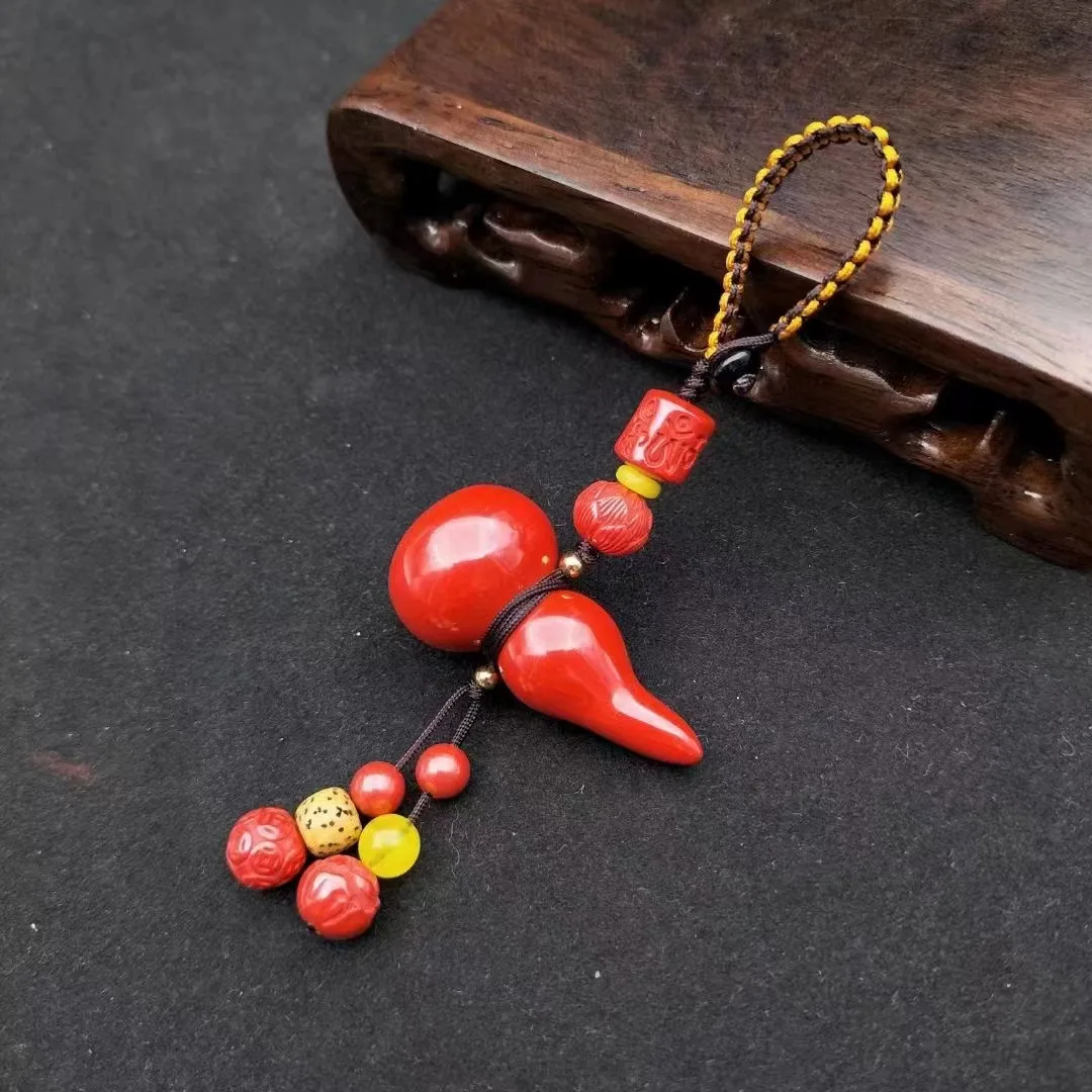 Natural 100% real Red cinnabar jade carve gourd bless peace pendant Key buckle jewellery fashion for women men lucky gifts
Natural 100% real Red cinnabar jade carve gourd bless peace pendant Key buckle jewellery fashion for women men lucky gifts