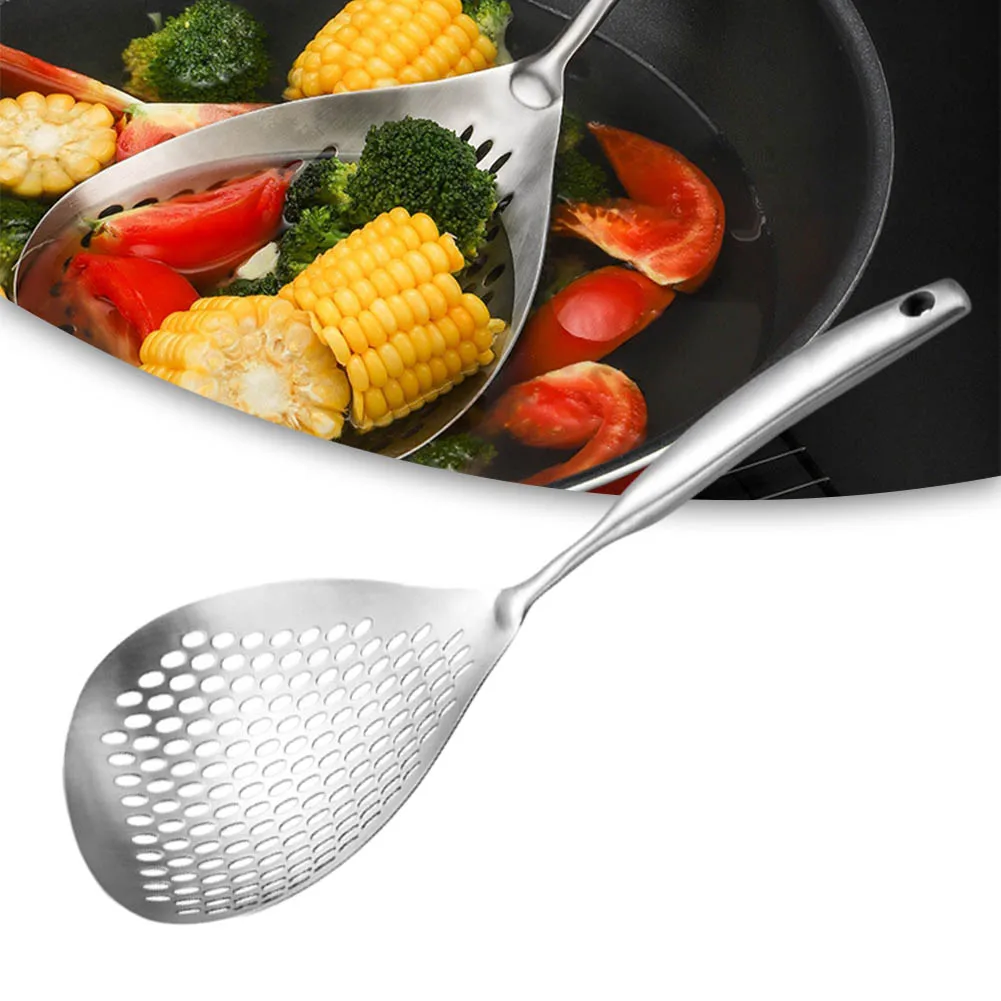 Slotted Spoon Stainless Steel Colander Strainer Slotted Spoon Dumpling Noodles Frying Filter Spoon Kitchen Cooking Frying Tool
Slotted Spoon Stainless Steel Colander Strainer Slotted Spoon Dumpling Noodles Frying Filter Spoon Kitchen Cooking Frying Tool
