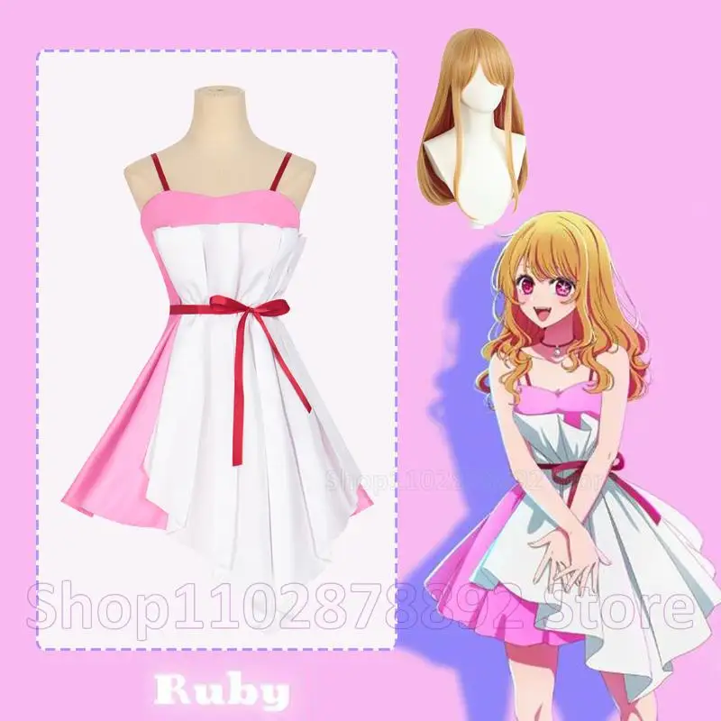 Костюм для косплея аниме Oshi No Ko Ai Ruby Hoshino, розовое церемониальное платье Rubii, наряд на Хэллоуин
Костюм для косплея аниме Oshi No Ko Ai Ruby Hoshino, розовое церемониальное платье Rubii, наряд на Хэллоуин