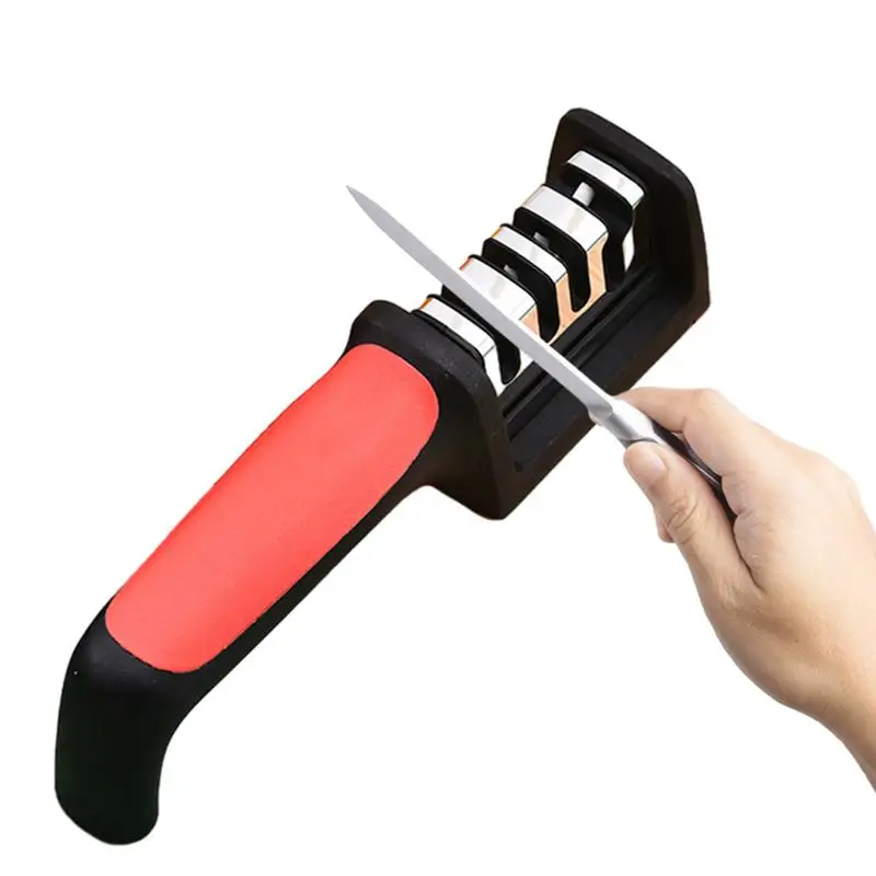 Kitchen 4-Segment Knife Sharpener Household Multi-Functional Hand-Held 4-Purpose Black Sharpening Stone
Kitchen 4-Segment Knife Sharpener Household Multi-Functional Hand-Held 4-Purpose Black Sharpening Stone