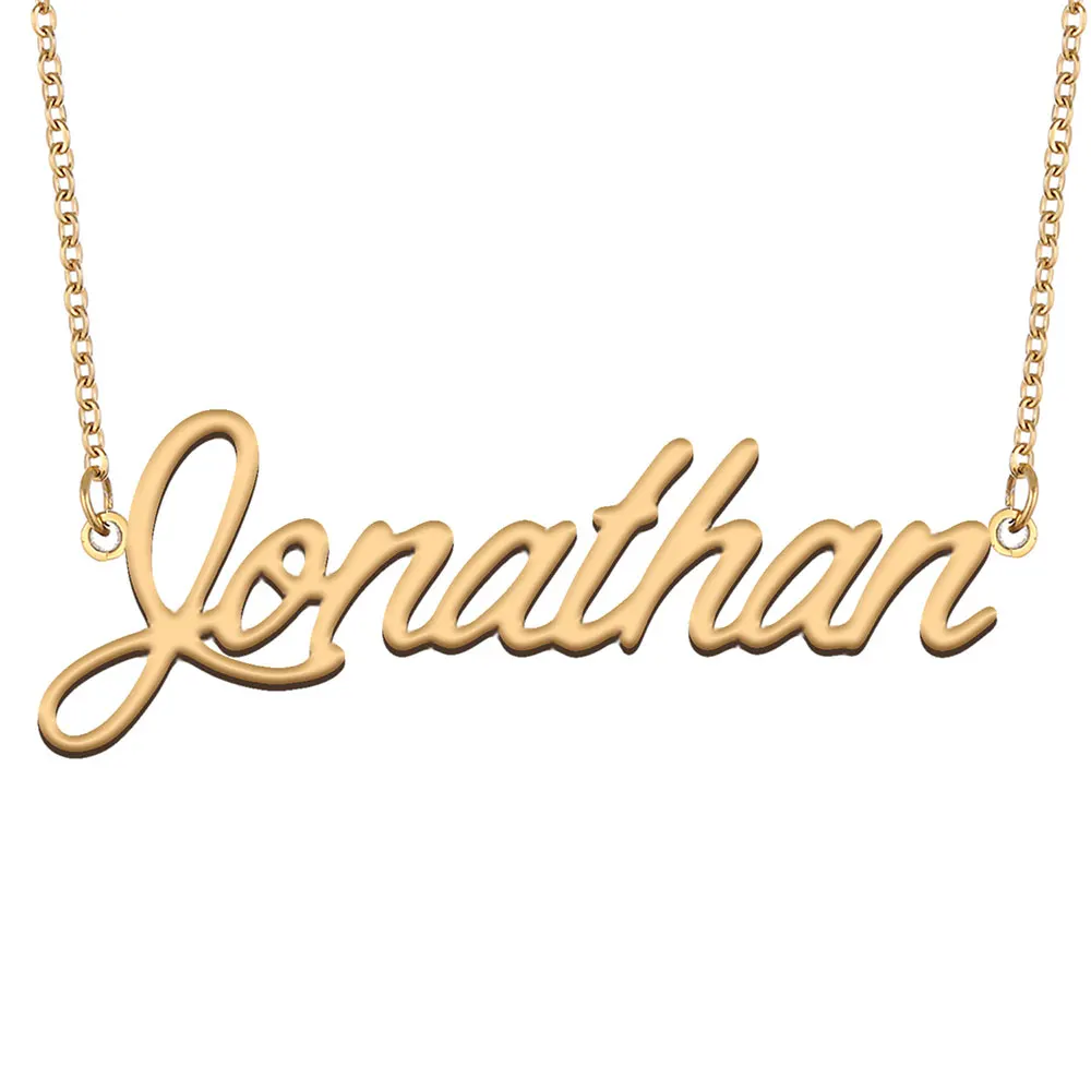 Jonathan Name Necklace for Women Stainless Steel Jewelry Gold Color Nameplate Pendant Collares Para Mujer Letters Choker
Jonathan Name Necklace for Women Stainless Steel Jewelry Gold Color Nameplate Pendant Collares Para Mujer Letters Choker