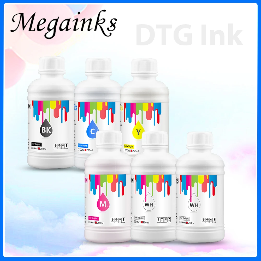 

250ml x Bulk DTG Textile Ink Compatible For Epson DX5 DX6 R1800 R1900 R2000 R3000 4000 7600 9600 4800 4880 L1800 Texitle printer