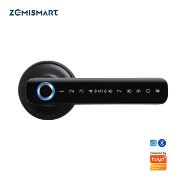 Zemismart 투야 BLE 스마트 전자 도어락, 생체 인식 지문 잠금, 암호화 디지털 잠금 앱, 원격 암호 키 잠금 해제