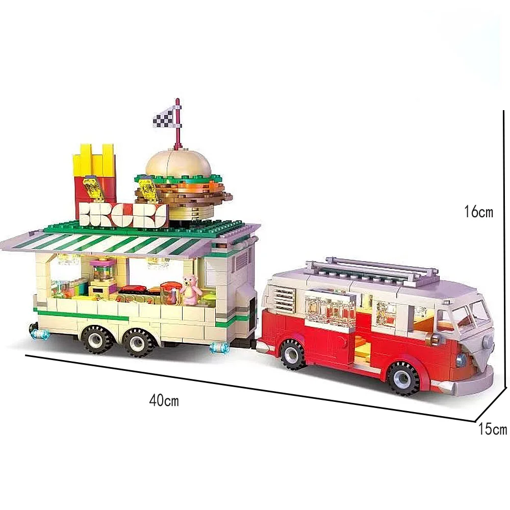 Creative IDEAS Hamburg van series moc Building Block VW T1 Camper Van model toy birthday New Year gifts Christmas 883pcs Creative IDEAS Hamburg van series moc Building Block VW T1 Camper Van model toy birthday New Year gifts Christmas 883pcs