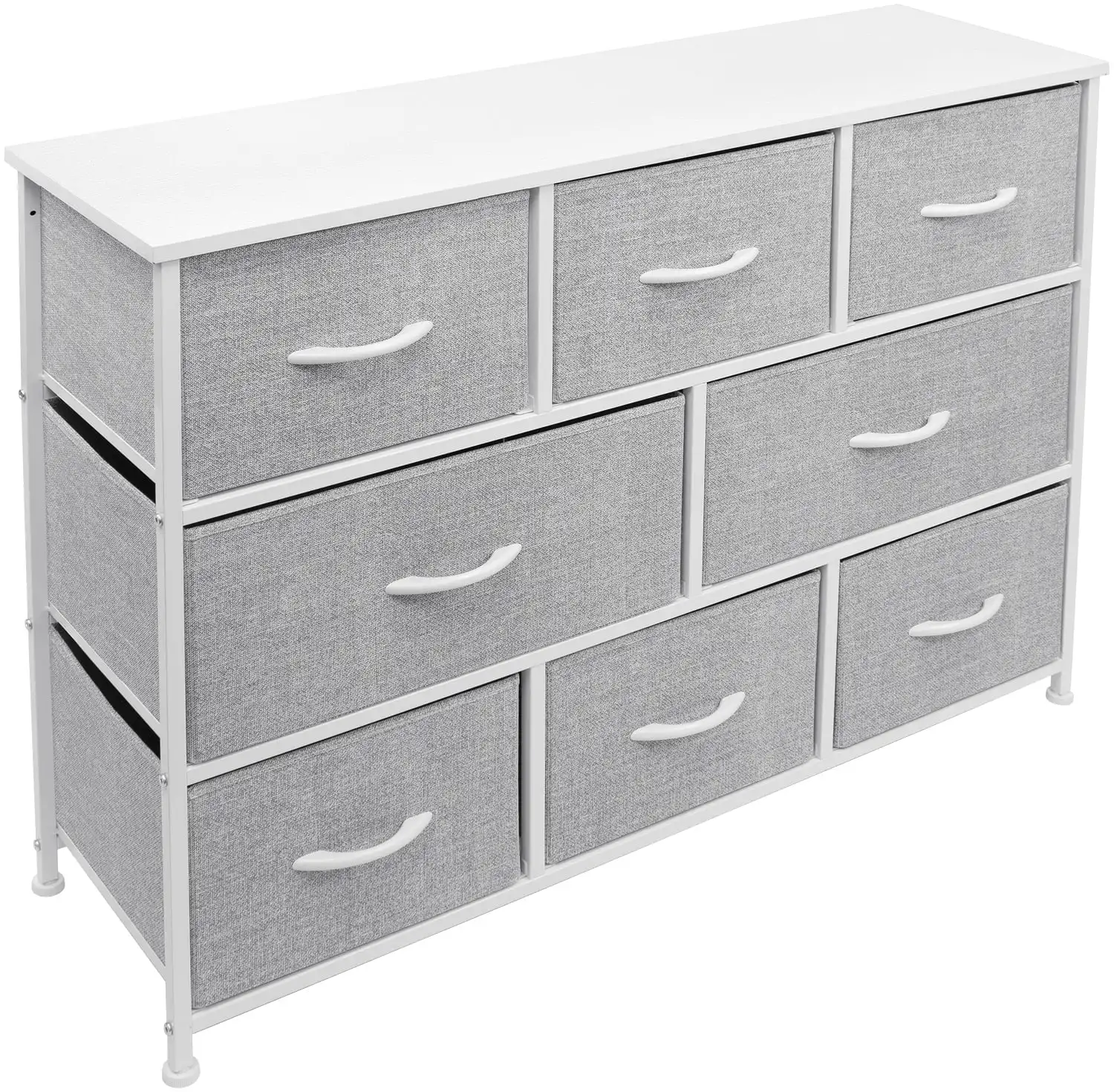 Dresser with Fabric Drawers - Wide Chest of Drawers - Great for Bedroom and Living Room Organizing
Dresser with Fabric Drawers - Wide Chest of Drawers - Great for Bedroom and Living Room Organizing