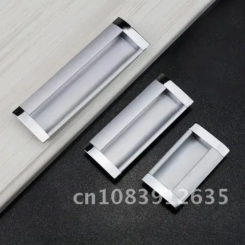 

Aluminum Alloy Kitchen Cabinet Cupboard Wardrobe Drawer Door Knob Hidden Pulls Furniture Handle 1PC Embed Door Drawer Handle