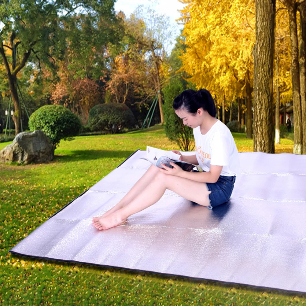 200*200cm Moisture-Proof Aluminium Foil Sleeping Mat Waterproof Camping Equipment Tool Accessories For Camping Picnic Blanket
200*200cm Moisture-Proof Aluminium Foil Sleeping Mat Waterproof Camping Equipment Tool Accessories For Camping Picnic Blanket