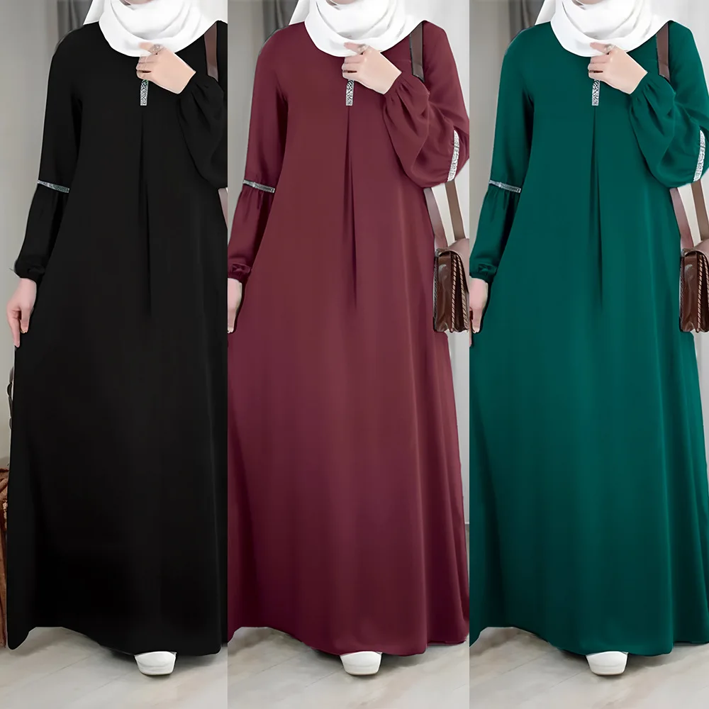 2023 Islam Abaya Dress Solid Color Leisure Robeffemme Musulmane Sequined Sundress for Middle East, Arabia and Turkey
2023 Islam Abaya Dress Solid Color Leisure Robeffemme Musulmane Sequined Sundress for Middle East, Arabia and Turkey