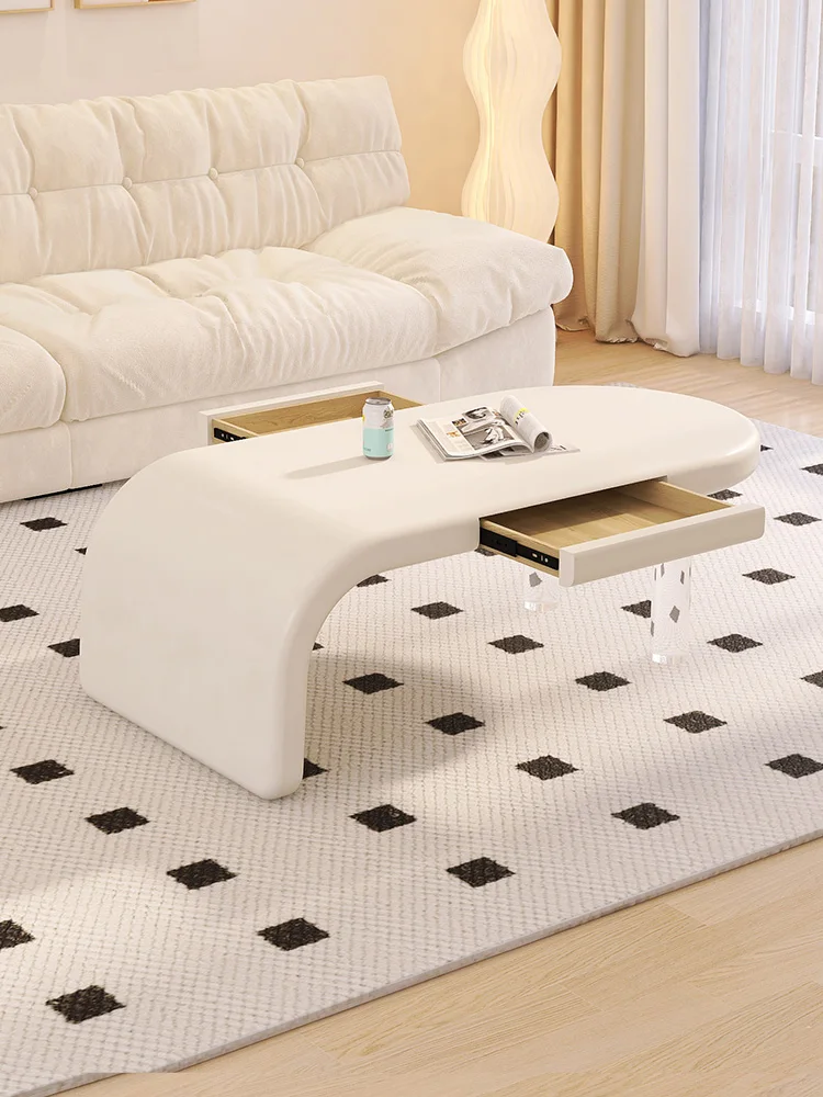 Cream Style Living Room Home Small Apartment Quiet Style Creative Coffee Table Suspension Feeling Minimalist Design Small Table
Cream Style Living Room Home Small Apartment Quiet Style Creative Coffee Table Suspension Feeling Minimalist Design Small Table