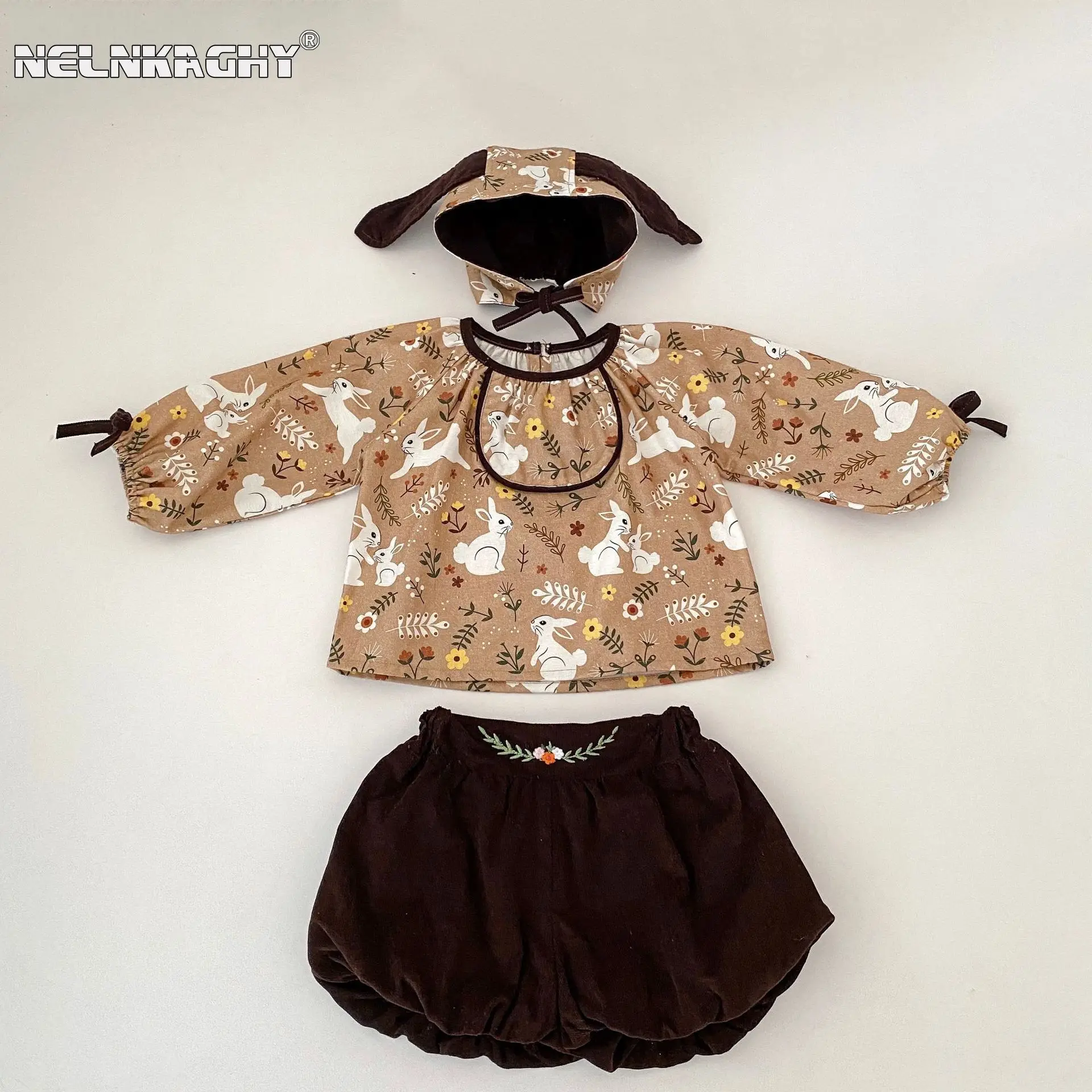 Cute Cozy 2023 Autumn Infant Newborn Bodysuit Set - Rabbit Print Long Sleeve Top + Solid Color Pants Hat for Kids Baby Girls
Cute Cozy 2023 Autumn Infant Newborn Bodysuit Set - Rabbit Print Long Sleeve Top + Solid Color Pants Hat for Kids Baby Girls