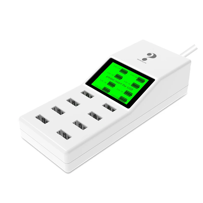 Зарядное устройство с 8 USB-портами и дисплеем для смартфонов планшетов настольных