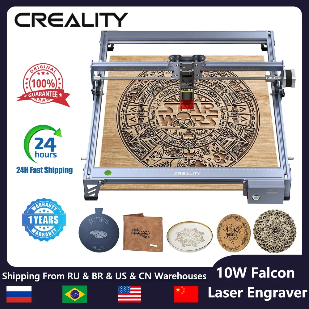 

Creality CR-Laser Falcon 10W Output Power Laser Engraver 72W DIY Engraving Compressed Spot 10000mm/min Laser Cutter Cnc Machine