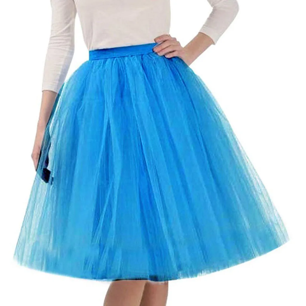 Party Train Puffy 5Layer 60CM Fashion Women Tulle Skirt Tutu Wedding Bridal Bridesmaid Overskirt Petticoat Lolita Saia Skirts
Party Train Puffy 5Layer 60CM Fashion Women Tulle Skirt Tutu Wedding Bridal Bridesmaid Overskirt Petticoat Lolita Saia Skirts