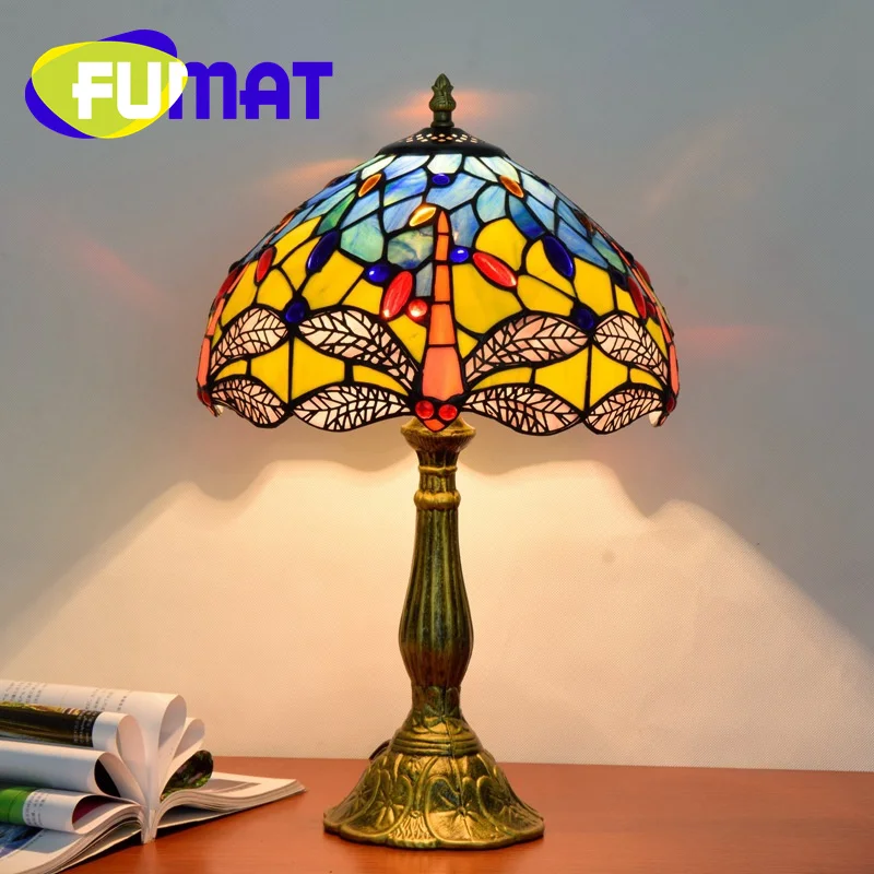 FUMAT Tiffany stained glass table lamp American style Art Deco living room study bedroom bedside yellow Dragonfly reading lamp
FUMAT Tiffany stained glass table lamp American style Art Deco living room study bedroom bedside yellow Dragonfly reading lamp
