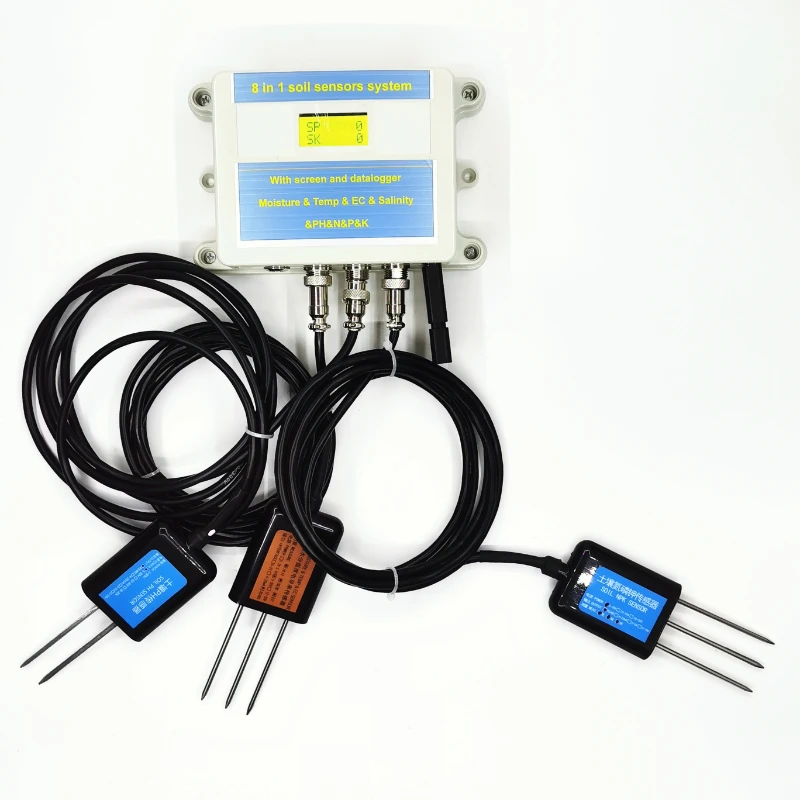 8 IN 1 SCREEN DATA LOGGING INTEGRATOR SOIL MOISTURE TEMPERATURE PH EC SALINITY NPK SENSOR
8 IN 1 SCREEN DATA LOGGING INTEGRATOR SOIL MOISTURE TEMPERATURE PH EC SALINITY NPK SENSOR