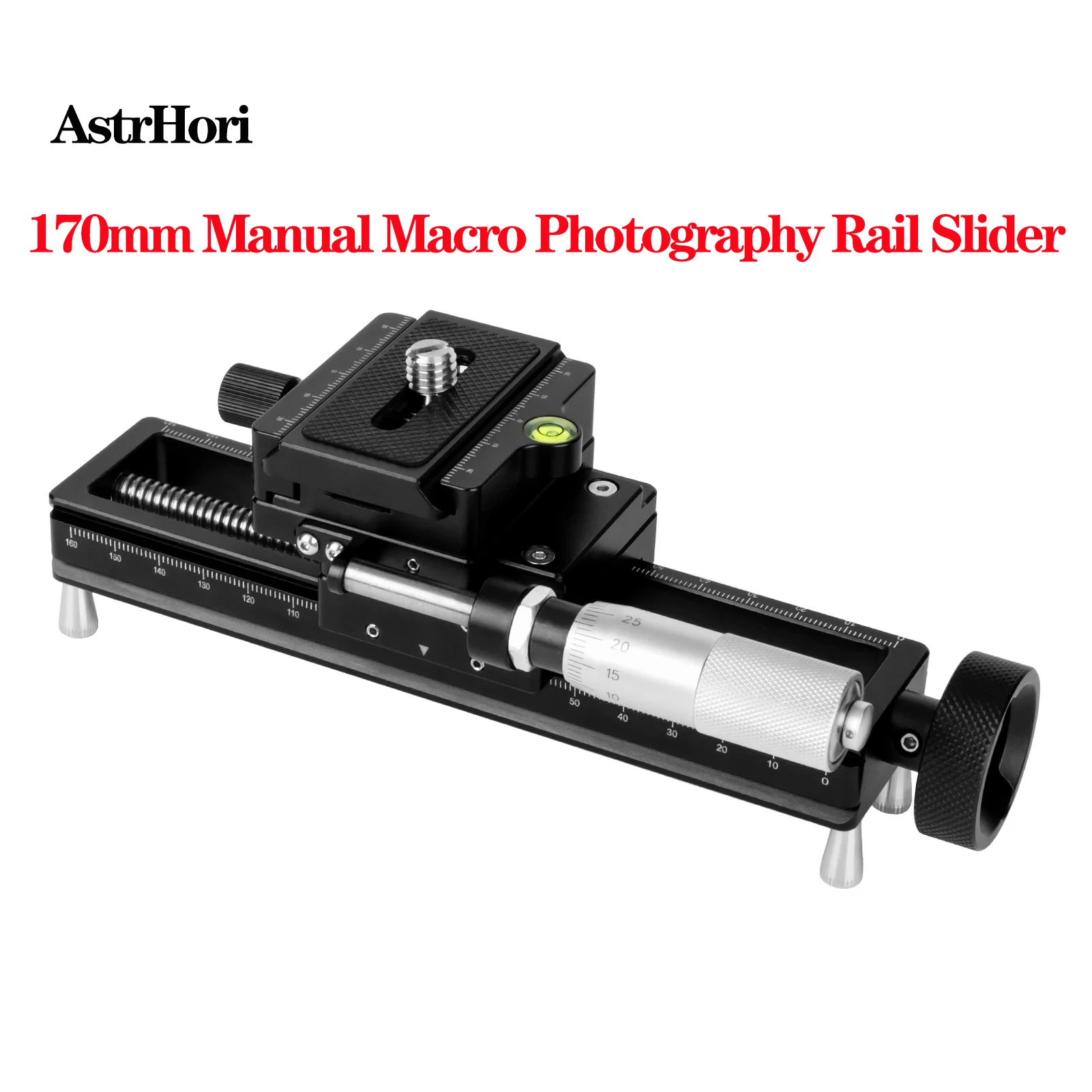 

AstrHori Manual Macro Photography Rail Slider 170mm Portable Desktop Shooting Slide Rail 1/4 Screw for DSLR Camera Video Record