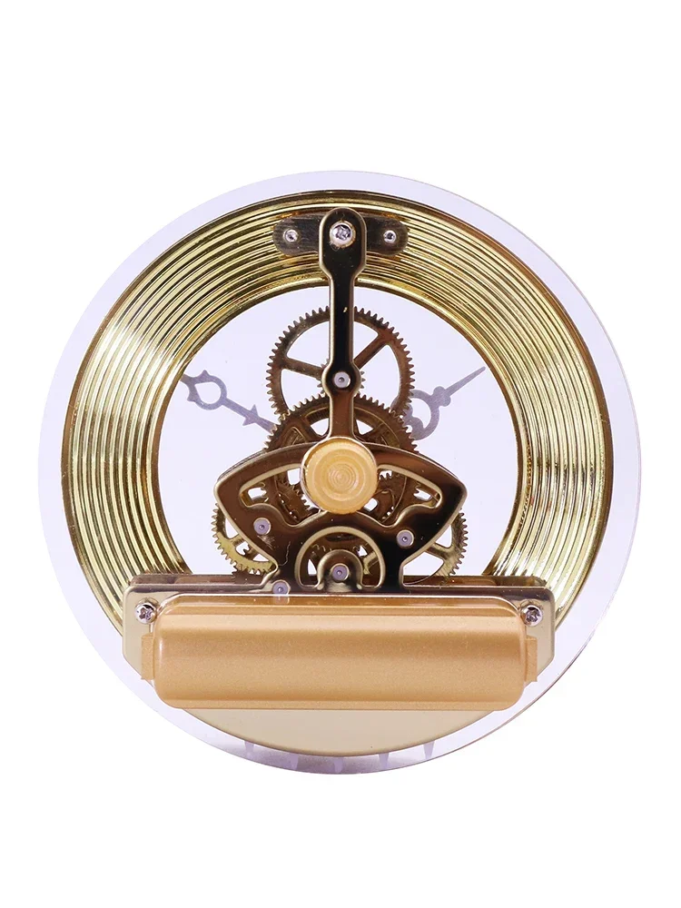 

The movement diameter is 86mm, and the personalized iron art desk clock is embedded with a clock core and head