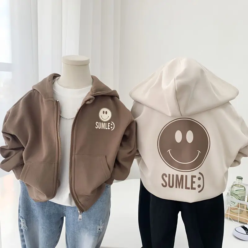 Boy's Spring Coat New Western Style Hooded Sweater Children's Casual Cotton Smiley Face Tup Cardigan
Boy's Spring Coat New Western Style Hooded Sweater Children's Casual Cotton Smiley Face Tup Cardigan