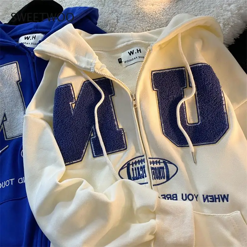 2022 Y2k Casual Clothes Teens Vintage Retro Summer Zip Up Women Hoodie New Oversized Letter Embroidery Sweatshirts Women Tops
2022 Y2k Casual Clothes Teens Vintage Retro Summer Zip Up Women Hoodie New Oversized Letter Embroidery Sweatshirts Women Tops