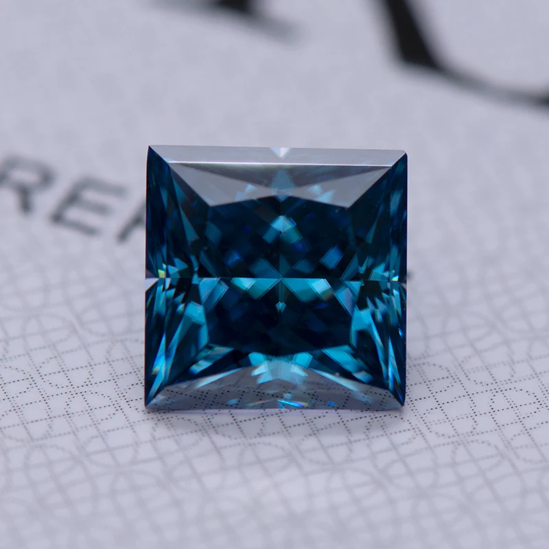

Драгоценный камень Moissanite, сапфировый синий цвет, лабораторные вырощенные бриллианты, материалы для изготовления с сертификатом GRA