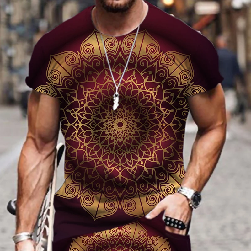 Men's T-shirts Hip Hop Mandala Colorful Pattern Clothes Short Sleeve Oversized Fashion Breathable Harajuku Style Male Funny Tops
Men's T-shirts Hip Hop Mandala Colorful Pattern Clothes Short Sleeve Oversized Fashion Breathable Harajuku Style Male Funny Tops