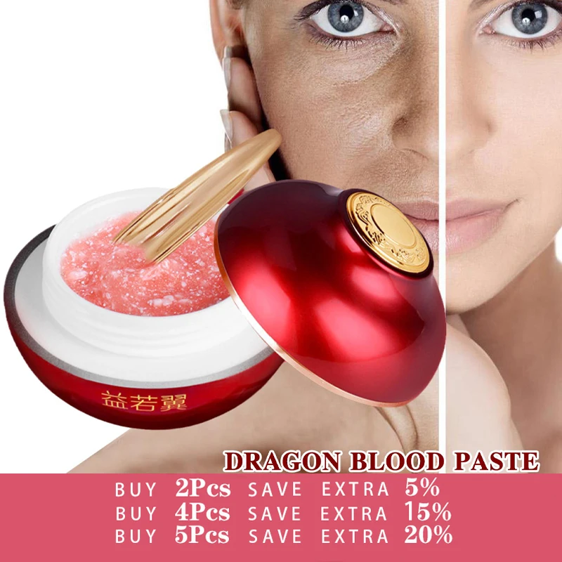 

Dragon Blood Paste Face Refine Pores Fade Fine Lines Concealer Moisturizing Whitening Anti Aging Facial Skin Care Cream 50g/15g