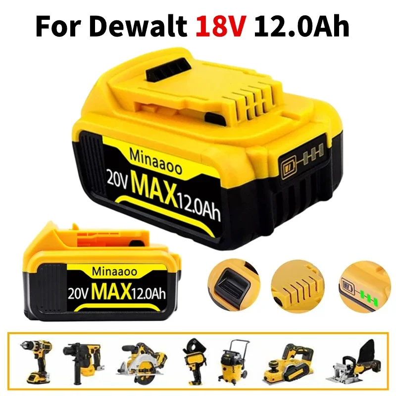 

Genuine for DeWalt DCB205 DCB201 DCB203 Power Tool Batteries 18V/20 Volt MAX 6.0Ah 8.0Ah DCB200 Replacement Li-ion Battery