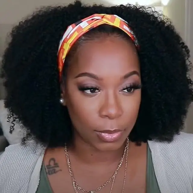 Afro Kinky Curly Headband Wig Human Hair Bob Wigs Brazilian Hair Wigs Non Lace Front Wig for Black Women Wear and Go Wig
Afro Kinky Curly Headband Wig Human Hair Bob Wigs Brazilian Hair Wigs Non Lace Front Wig for Black Women Wear and Go Wig