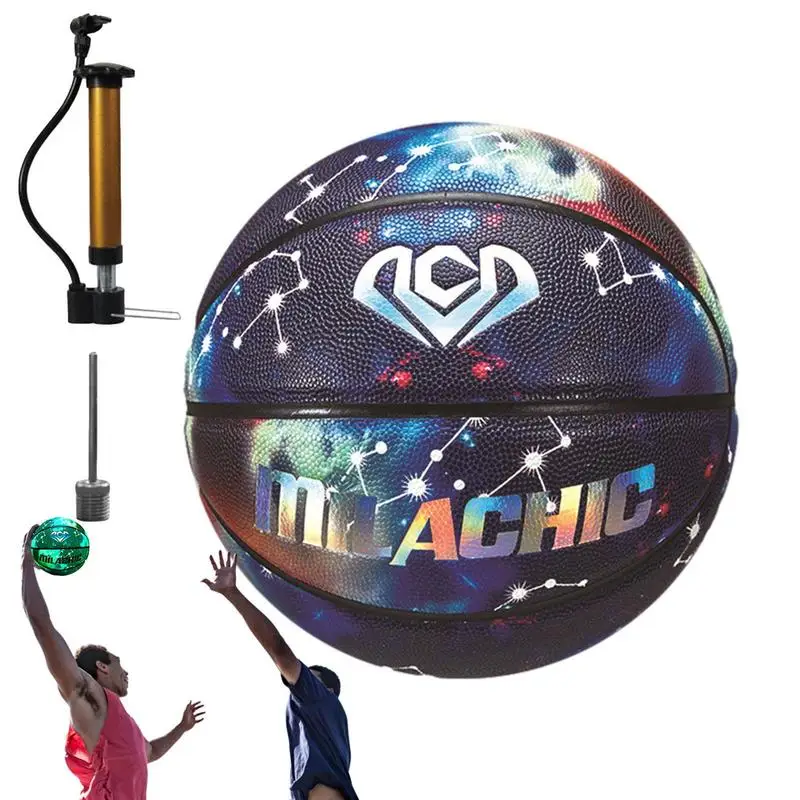 Size 7 Basketball Illuminated Luminous Glow Basketball For College Game Indoor Soft Leather Basketball Wear-Resistant Size 7
Size 7 Basketball Illuminated Luminous Glow Basketball For College Game Indoor Soft Leather Basketball Wear-Resistant Size 7