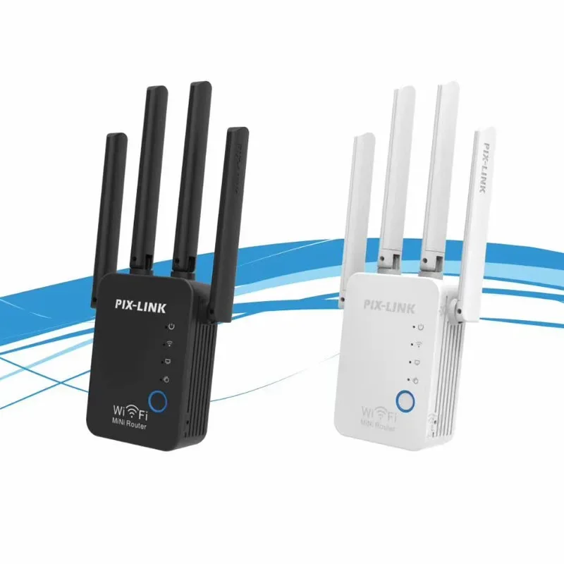 

New WiFi Repeater Wireless Wifi Extender 300Mbps Four Antenna Wi-Fi Amplifier Long Range Signal Booster 2.4G WiFi Access Point