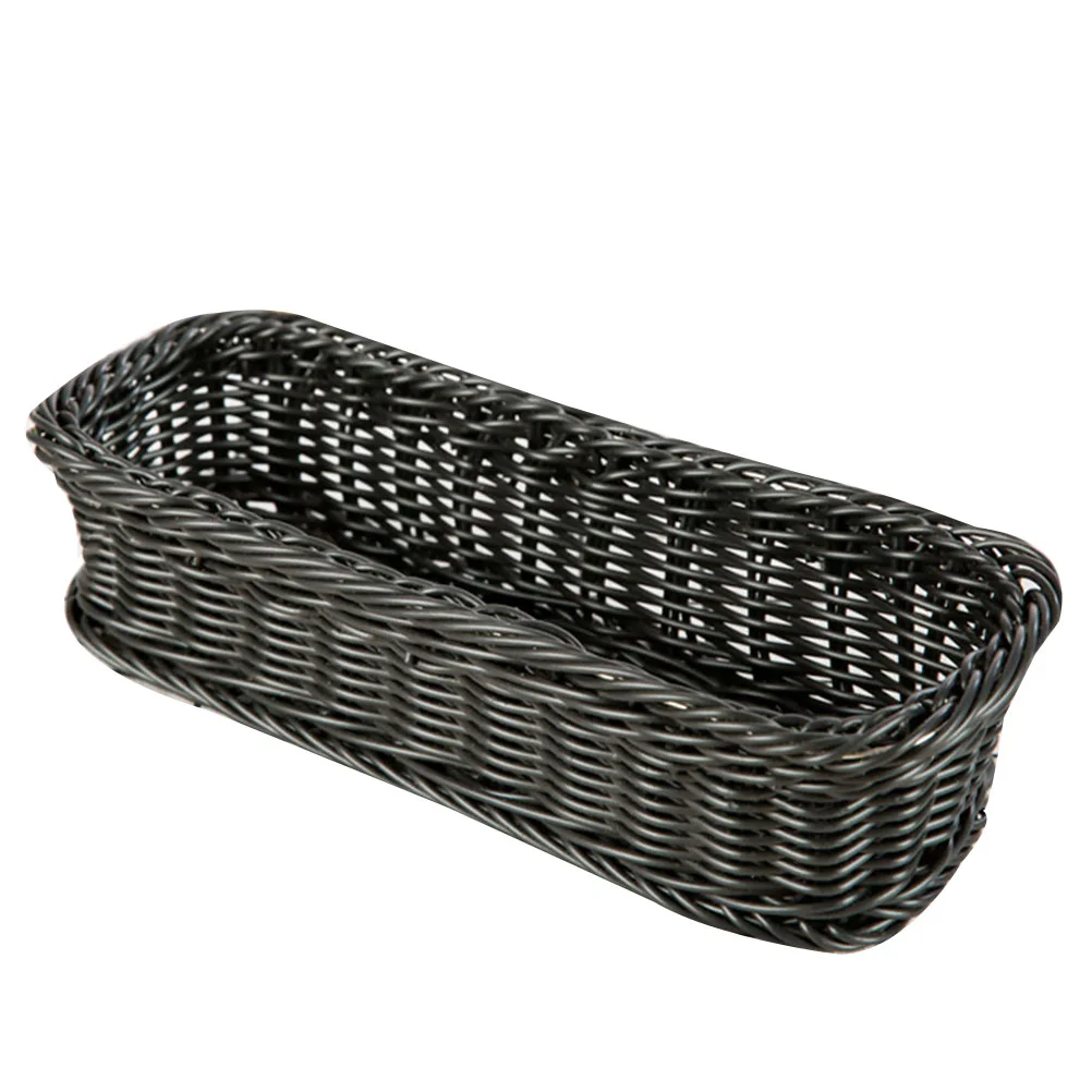 Imitation Rattan Woven Storage Basket Rectangular Cutlery Knife Fork Spoon Basket For Restaurant Table Decoration Wicker
Imitation Rattan Woven Storage Basket Rectangular Cutlery Knife Fork Spoon Basket For Restaurant Table Decoration Wicker
