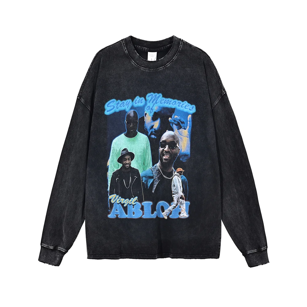 Men Ripped Frayed Oversize T-shirt Rapper Portrait Graphic Printed T Shirt Long Sleeve Men Hip Hop Streetwear Harajuku T Shirt
Men Ripped Frayed Oversize T-shirt Rapper Portrait Graphic Printed T Shirt Long Sleeve Men Hip Hop Streetwear Harajuku T Shirt