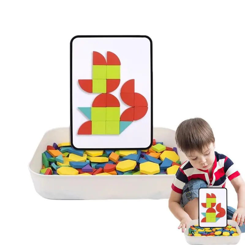 Magnetic Geometric Puzzle Montessori Tangram Toys Durable Creative Colorful Thick Funny Wooden Pattern Block Kindergarten
Magnetic Geometric Puzzle Montessori Tangram Toys Durable Creative Colorful Thick Funny Wooden Pattern Block Kindergarten