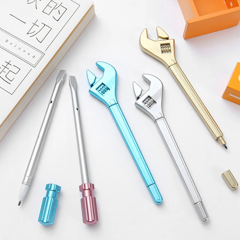 1PC Creative Spanner Wrench Shaped Gel Pens 0.5mm Quirky Screwdriver Signature Pen School Office Stationery Writing Tools
1PC Creative Spanner Wrench Shaped Gel Pens 0.5mm Quirky Screwdriver Signature Pen School Office Stationery Writing Tools